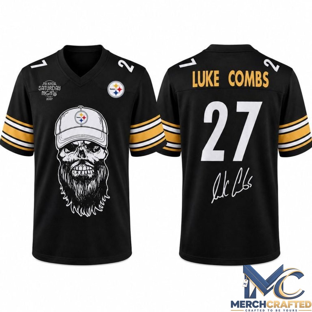 Steelers Luke Combs My Kinda Saturday Night Tour 2027 Football Jersey
