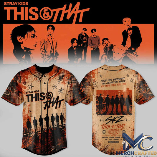 Stray Kids This x That 2026 Distressed Baseball Jersey