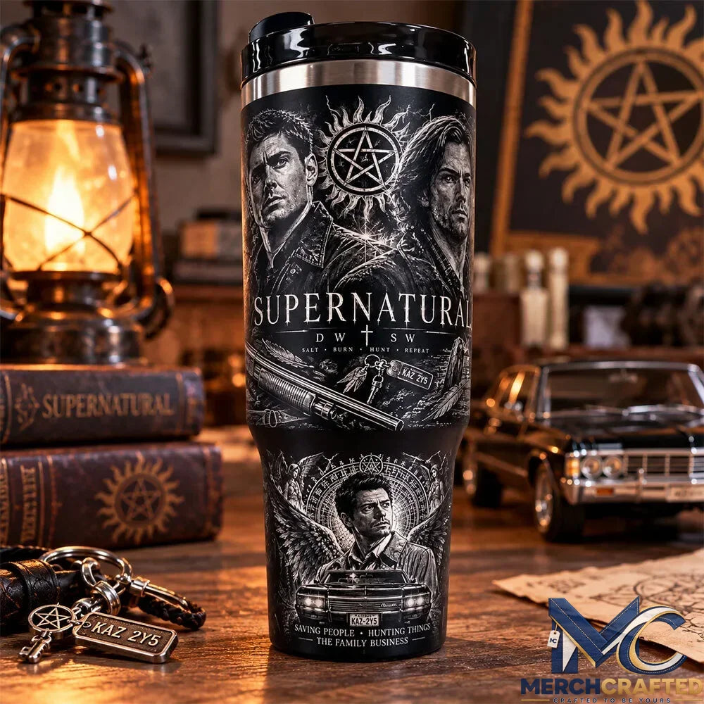 Supernatural Dean And Sam Winchester Tumbler SPN TV Series Fan Gift Travel Cup