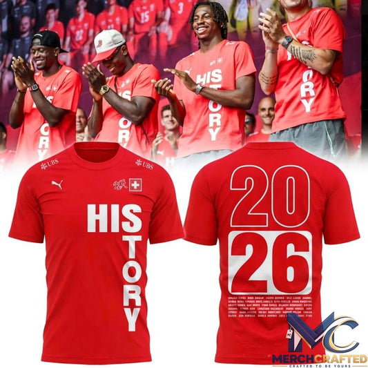 Switzerland National Team “HISTORY 2026” Limited Edition T-Shirt