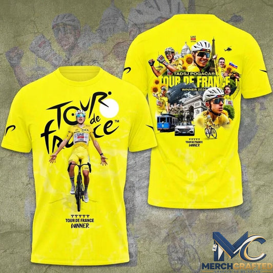 Tadej Pogacar 2026 5X Tour de France Winner Limited Editon Shirt
