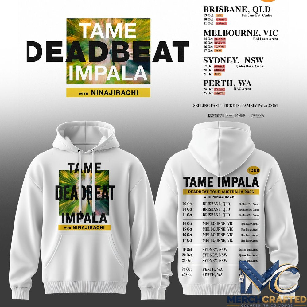 Tame Impala Deadbeat Tour AUS 2026 Special Hoodie