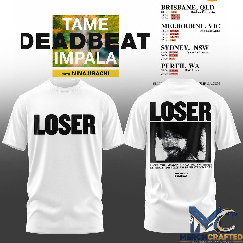 Tame Impala Deadbeat Tour Australia 2026 T-Shirt
