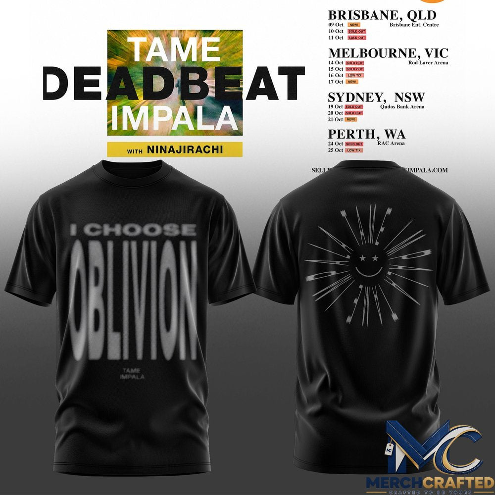 Tame Impala Deadbeat Tour Australia 2026 T-Shirt