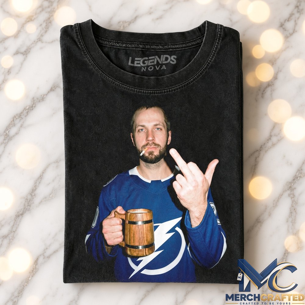Tampa Bay Lightning x Nikita Kucherov Drinking Middle Finger Tee