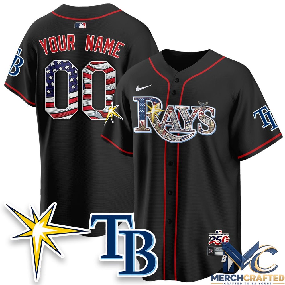 Tampa Bay Rays Independence Day USA 2026 Vapor Limited Custom Baseball Jersey