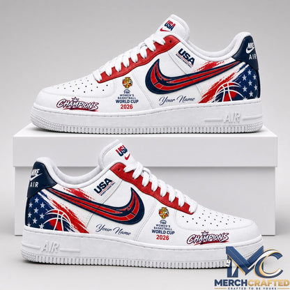 Team USA FIBA Women’s Basketball World Cup 2026 Champions Custom AF1 Shoes