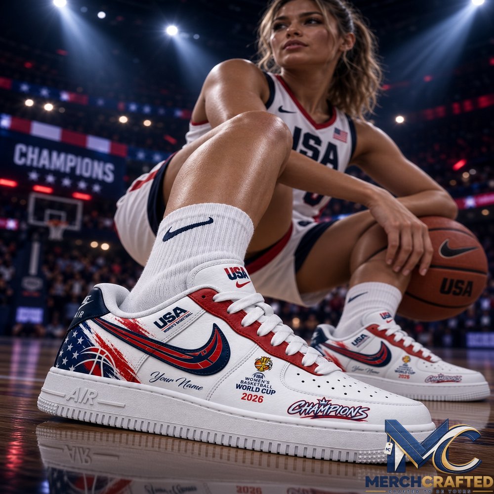 Team USA FIBA Women’s Basketball World Cup 2026 Champions Custom AF1 Shoes