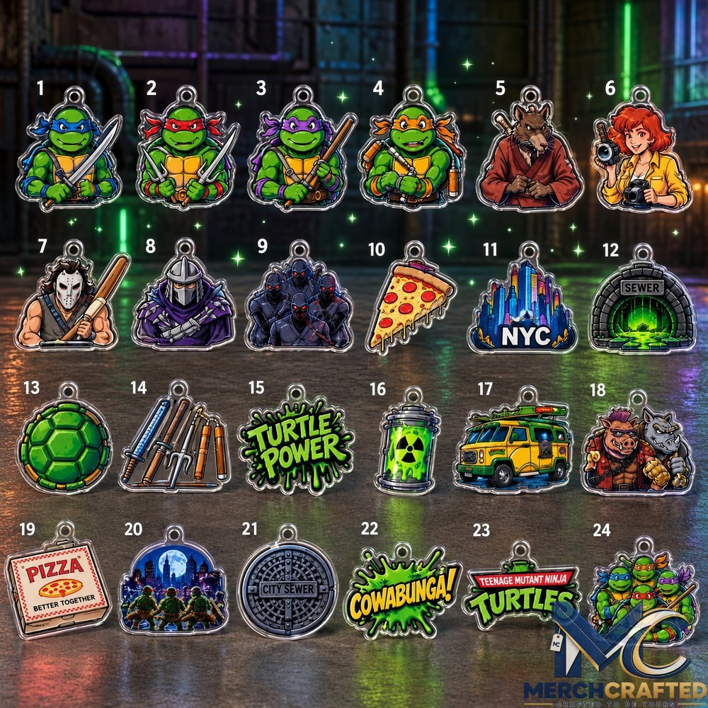 Teenage Mutant Ninja Turtles Advent Calendar 2026 24 Days Charm Set