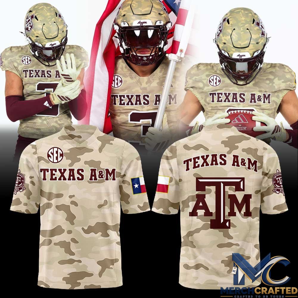 Texas AxM Aggies Camo Football Jersey