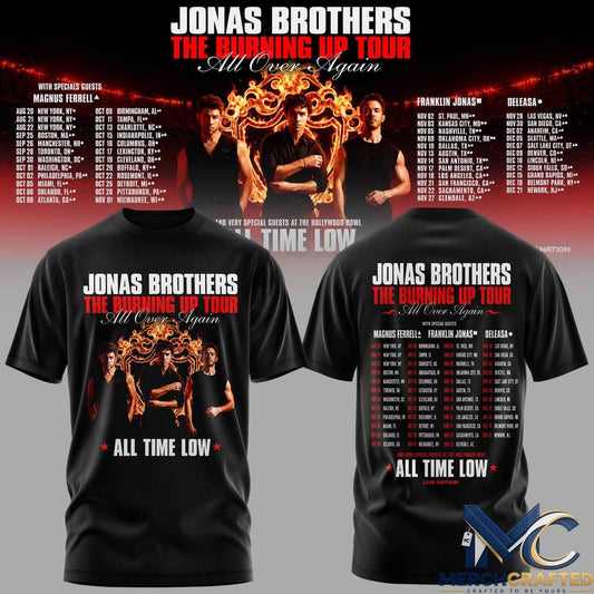 The Burning Up Tour All Over Again 2026 Jonas Brothers Shirt