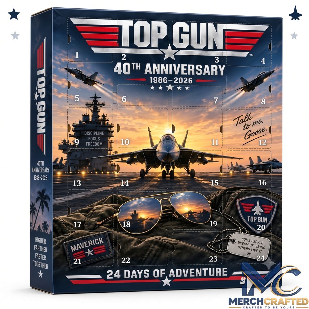 Top Gun 40th Anniversary Limited Edition Advent Calendar 24 Days Collectible Ornament Set 1986 to 2026