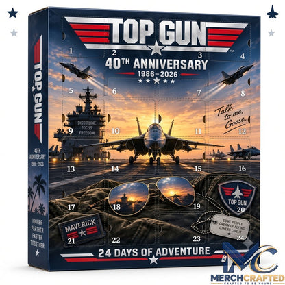 Top Gun 40th Anniversary Limited Edition Advent Calendar 24 Days Collectible Ornament Set 1986 to 2026