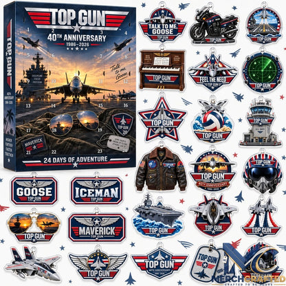 Top Gun 40th Anniversary Limited Edition Advent Calendar 24 Days Collectible Ornament Set 1986 to 2026