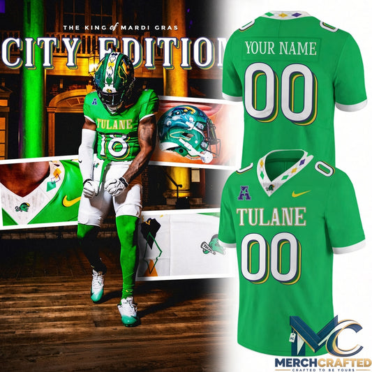 Tulane Green Wave City Edition Mardi Gras 2026 Football Jersey