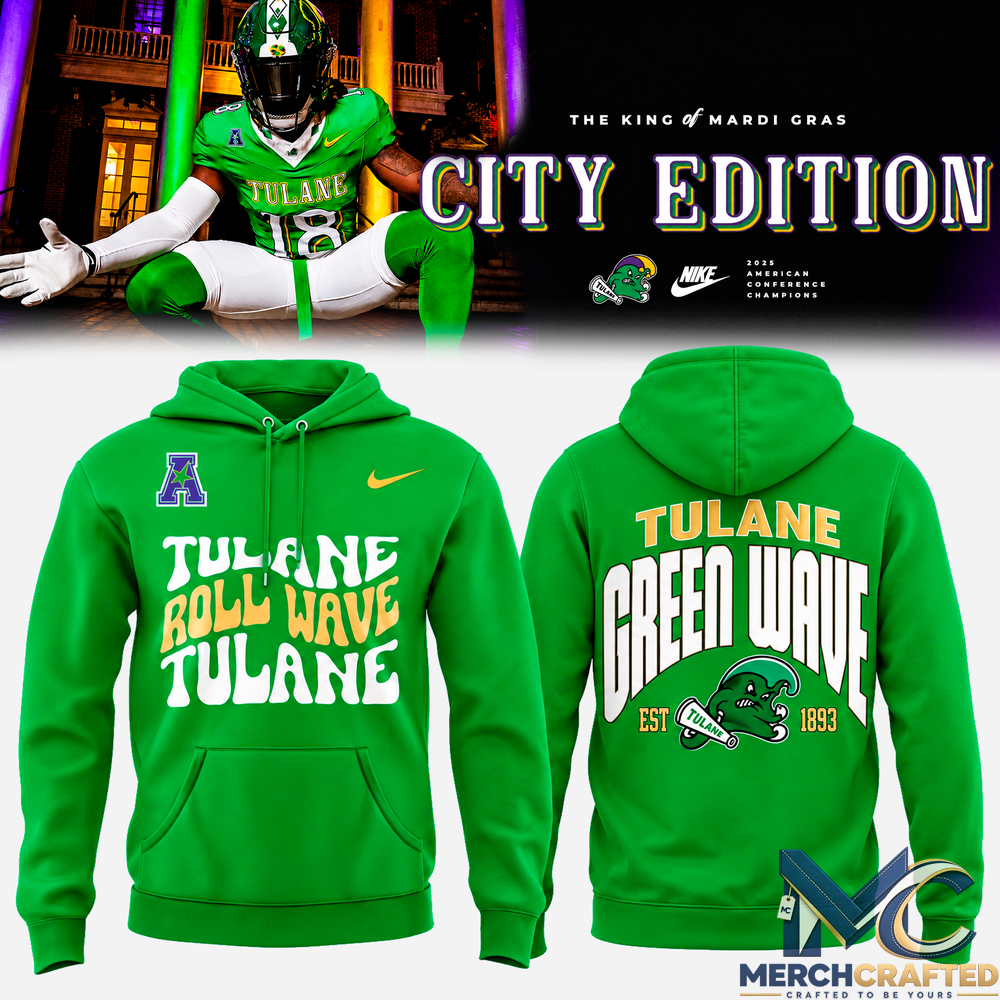 Tulane Green Wave “King of Mardi Gras” City Edition Hoodie