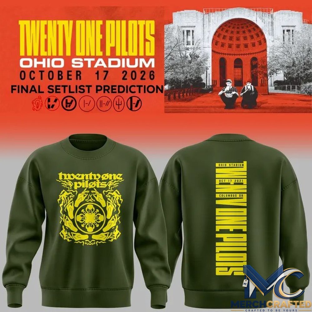 Twenty One Pilots Ohio Stadium Green Graphic Sweatshirt