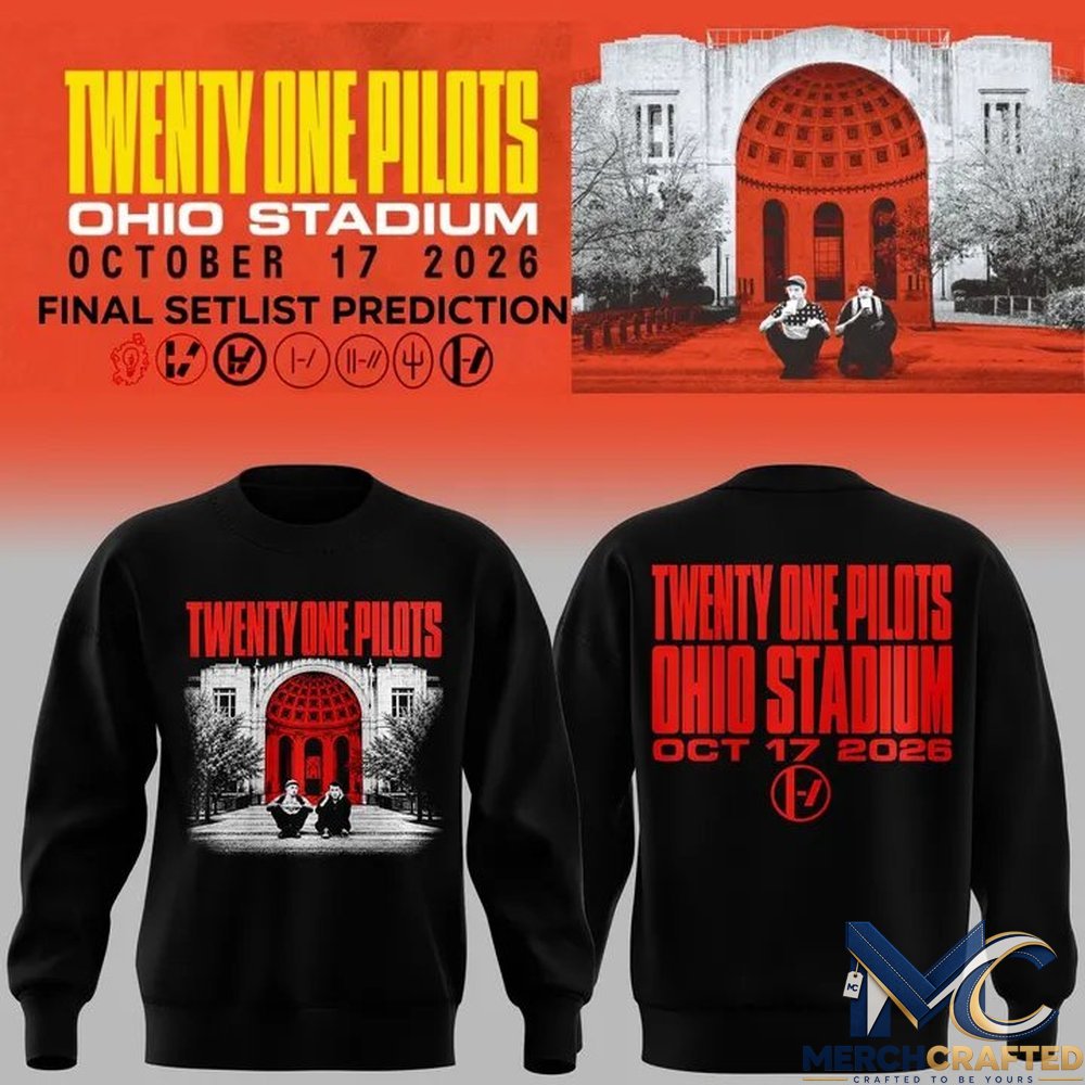 Twenty One Pilots Ohio Stadium Red Black Sweatshirt
