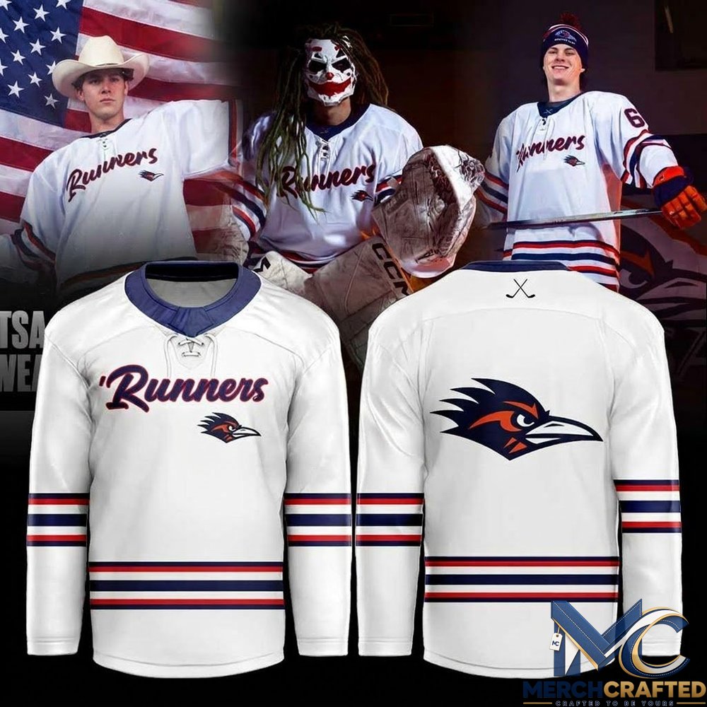 UTSA Roadrunners White Script Runners Hockey Jersey