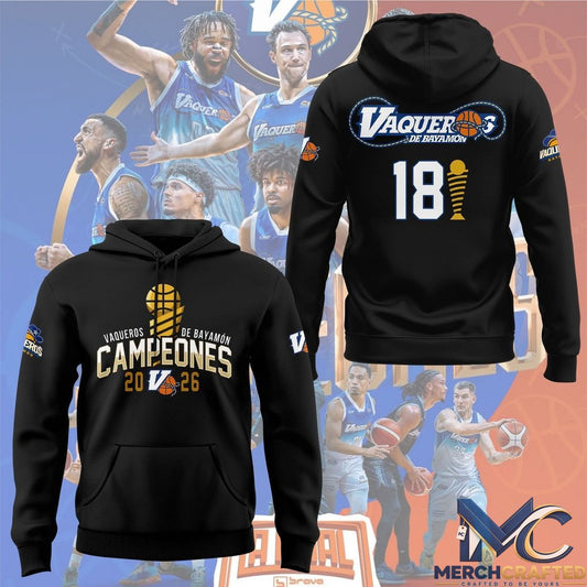 Vaqueros de Bayamón 2026 BSN Champions Hoodie