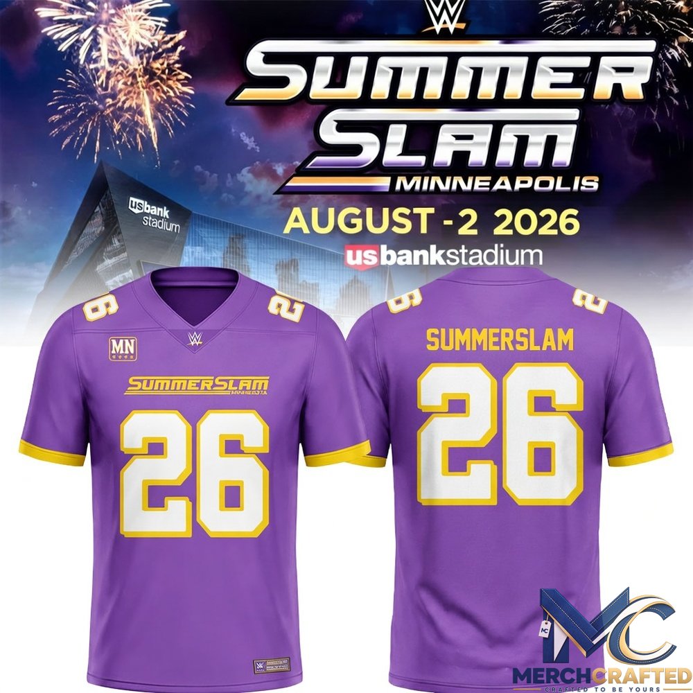 WWE Summer Slam 2026 In Minnesota Football Jersey