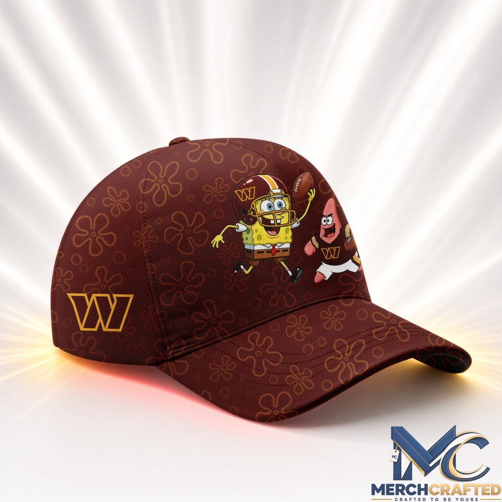 Washington Commanders x SpongeBob SquarePants Cap Maroon Graphic Hat