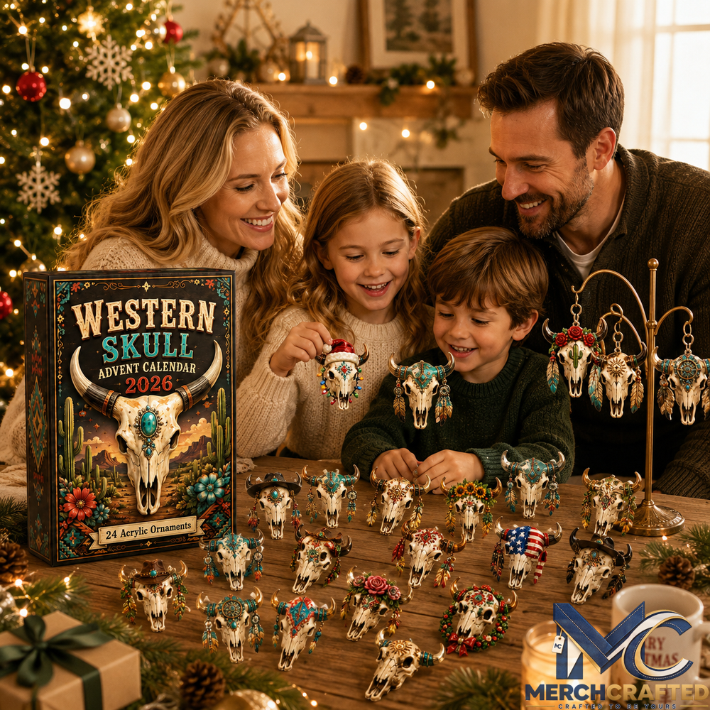 Western Skull 24 Acrylic Ornament Advent Calendar