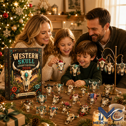 Western Skull 24 Acrylic Ornament Advent Calendar