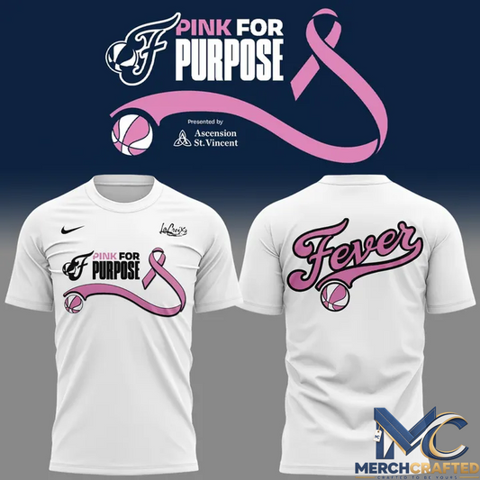 White Shirt Indiana Fever - Pink for Purpose T-Shirt
