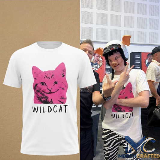 Wildcat Pink Cat Face T-Shirt 2026