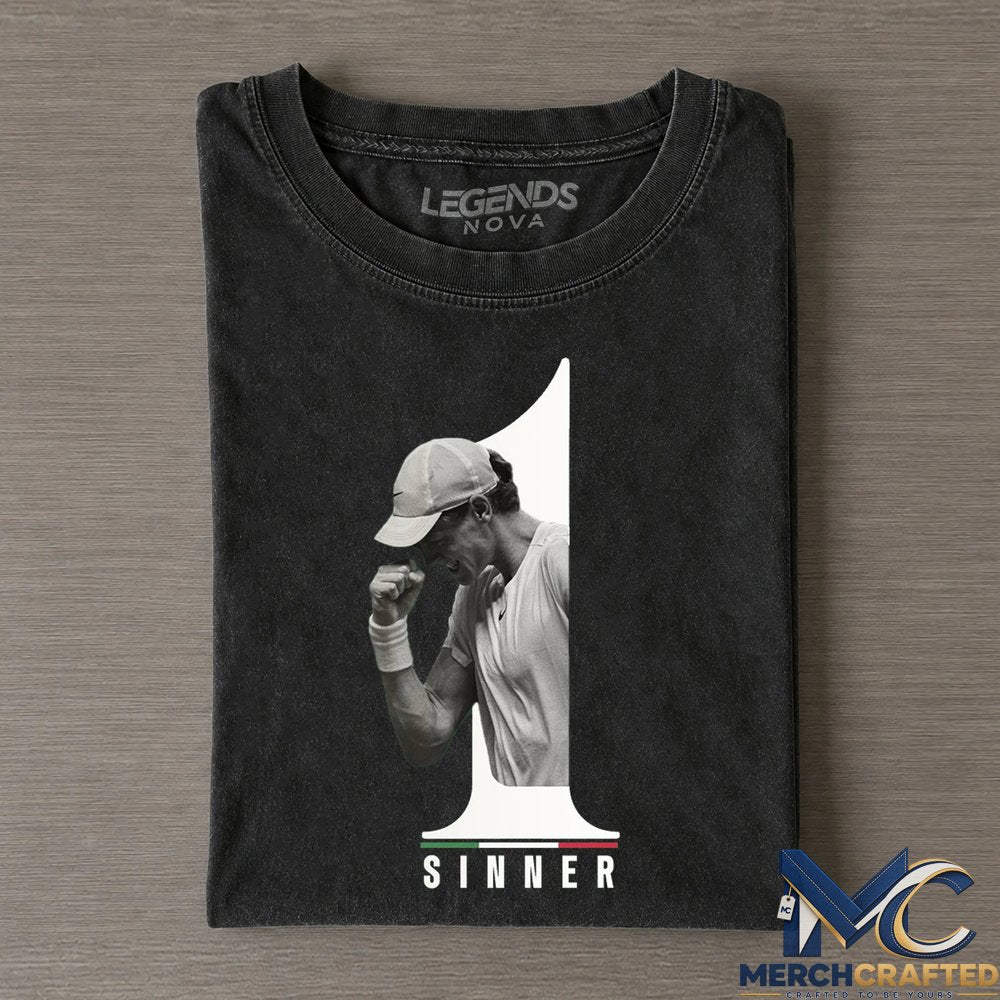 Wimbledon 2026 Singles Champion Italy Jannik Sinner Tennis T-Shirt