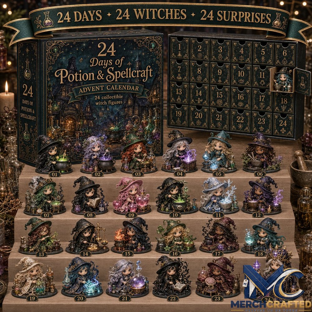 Witch Figures Advent Calendar Collection – 4-Theme Figurine Set