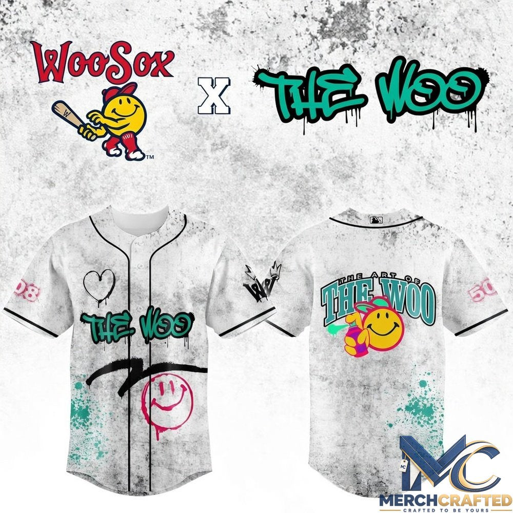 Worcester Red Sox x The Art of The Woo Baseball Jersey