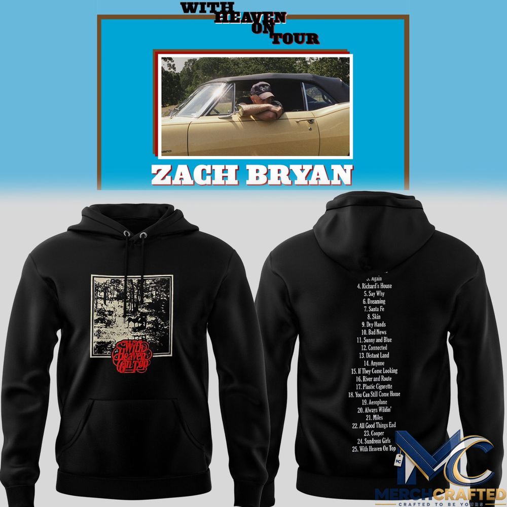 Zach Bryan With Heaven On Tour 2026 Hoodie