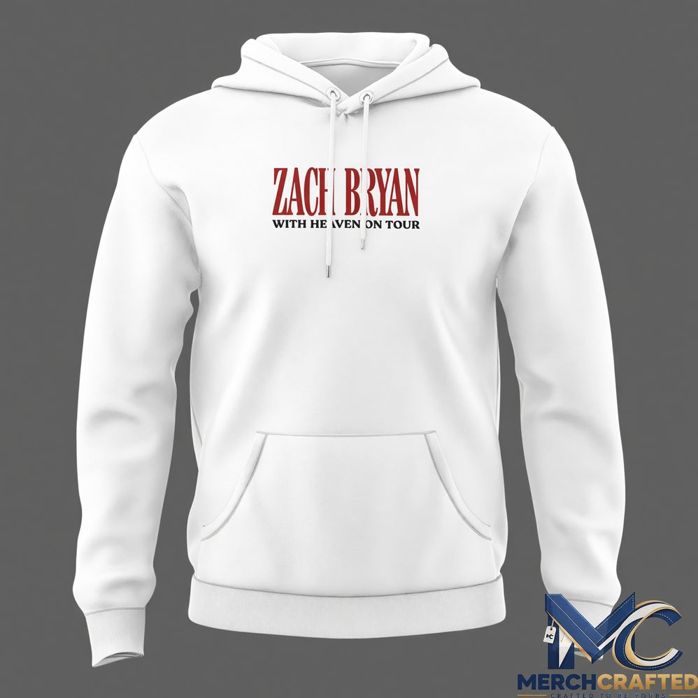 Zach Bryan x Utah Utes Football With Heaven On Tour White 2026 Hoodie