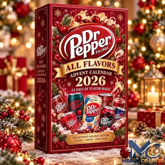 Dr Pepper Advent Calendar 2026 24 Day All Flavors Christmas Countdown Collectible Gift for Soda Fans - Merch Crafted