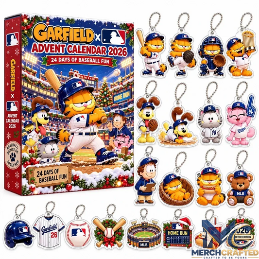 Garfield x Baseball 2026 Advent Calendar - 24 Days of Baseball Fun - Merch Crafted