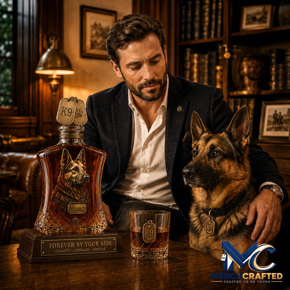 Guardian K9 Service Legacy Set Whiskey Bottle - Merch Crafted