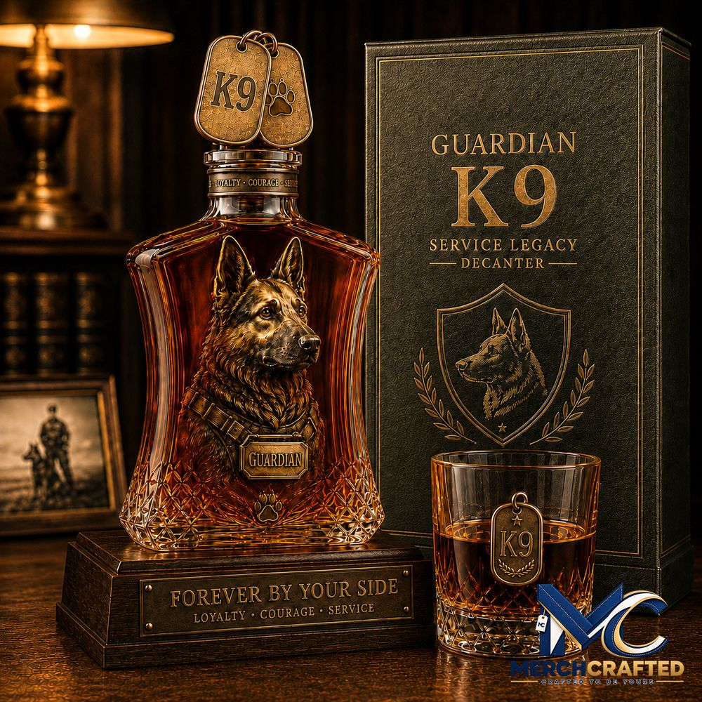 Guardian K9 Service Legacy Set Whiskey Bottle - Merch Crafted