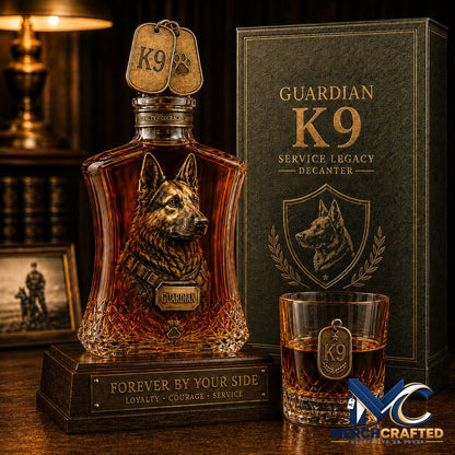 Guardian K9 Service Legacy Set Whiskey Bottle - Merch Crafted