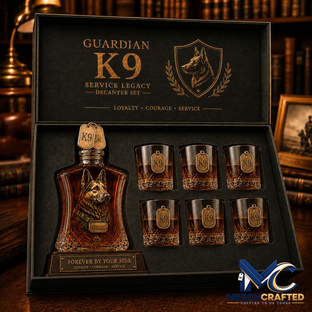 Guardian K9 Service Legacy Set Whiskey Bottle - Merch Crafted