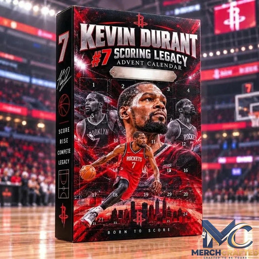 Kevin Durant Houston Rockets Advent Calendar 24 Day Basketball Collectible Christmas Countdown Gift for Fans - Merch Crafted