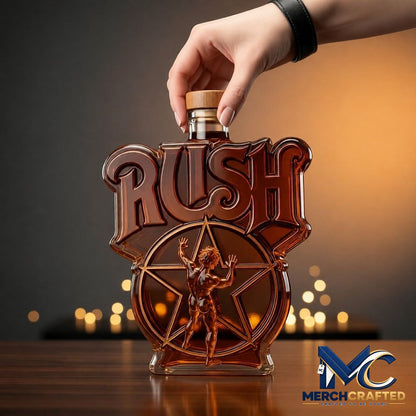 RUSH Fifty Something Reunion Tour Commemorative Whiskey Bottle - Merch Crafted