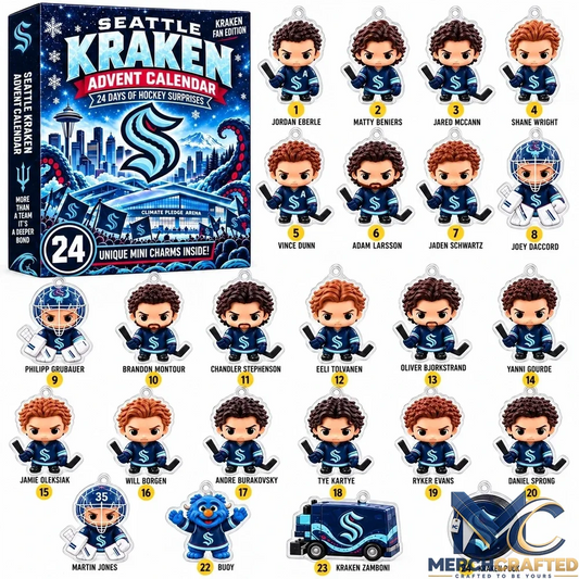 Seattle Kraken Christmas 2026 Limited Edition Advent Calendar - Merch Crafted