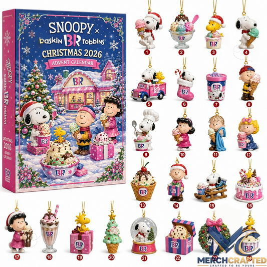 Snoopy x Baskin Robbins Christmas Advent Calendar 2026 - Merch Crafted