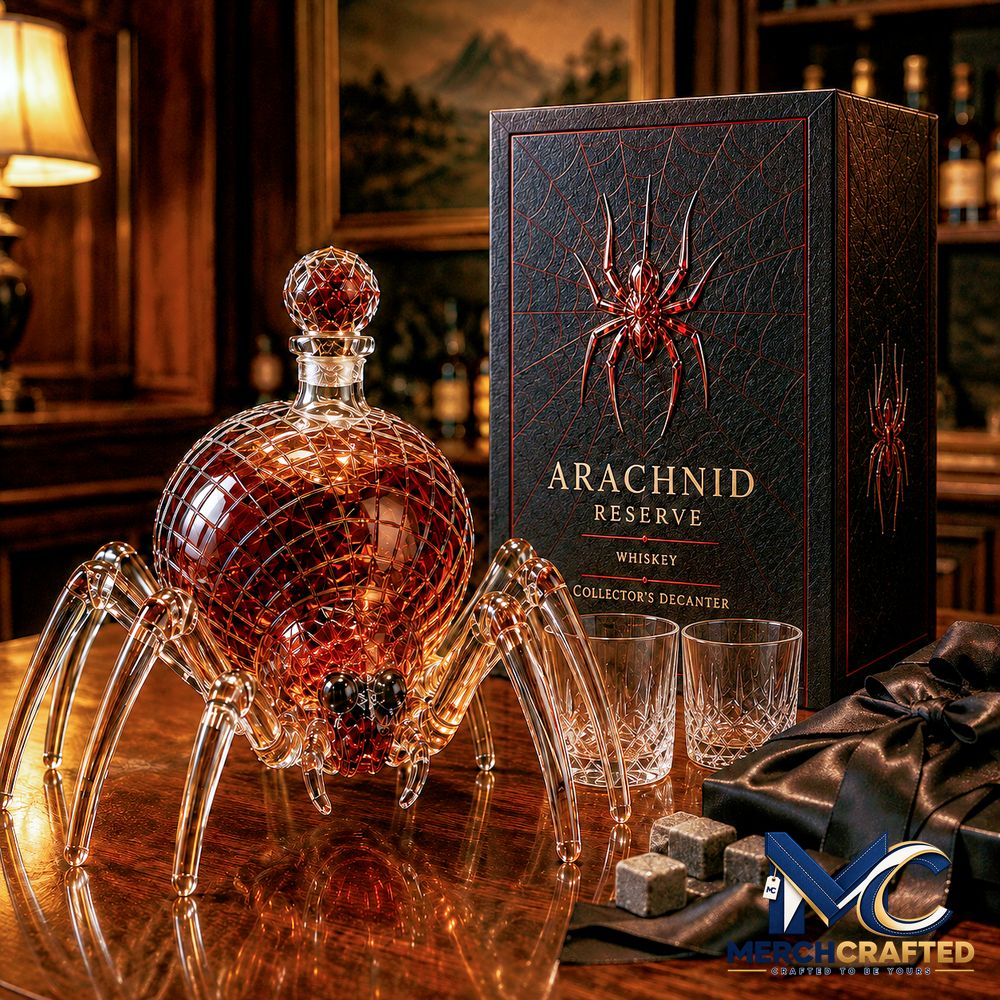 Spider Whiskey Bottle - Merch Crafted