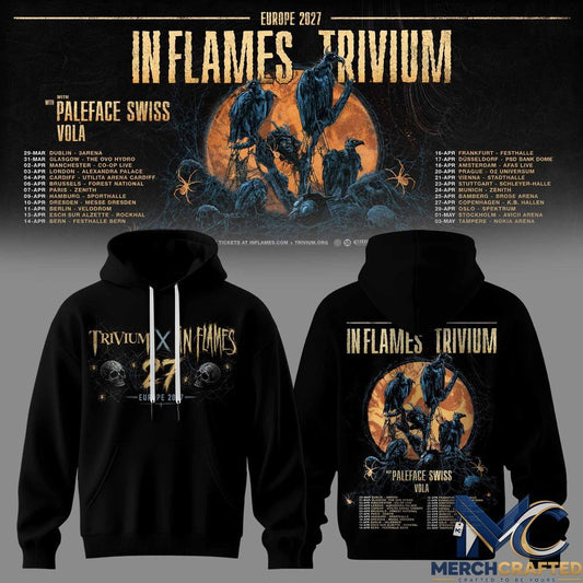 Trivium And In Flames Europe Tour 2027 Hoodie - Merch Crafted